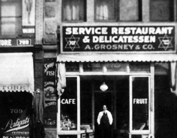 A.Grosneys Service Restaurant and Delicatessan 707 Main St _1925